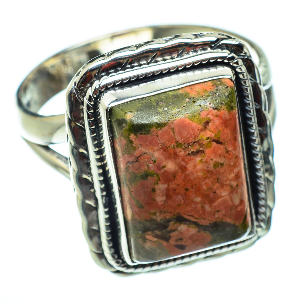 Unakite Rings handcrafted by Anasilvercos - RING43258