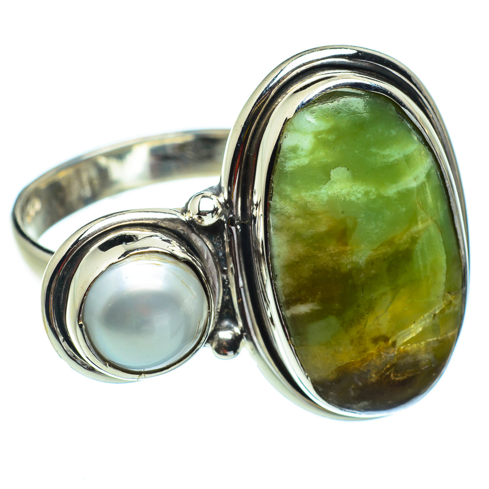 Australian Green Opal Rings handcrafted by Anasilvercos - RING43270