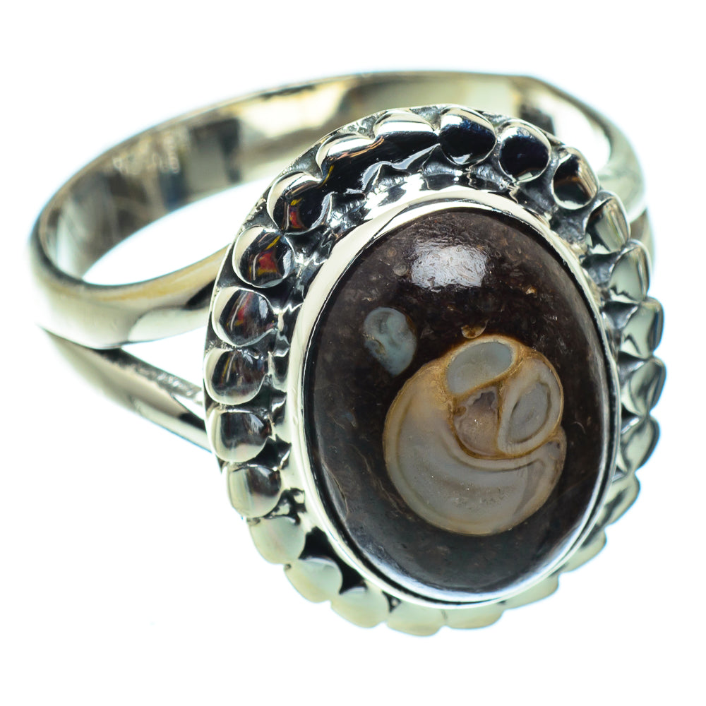 Orthoceras Fossil Rings handcrafted by Anasilvercos - RING43282