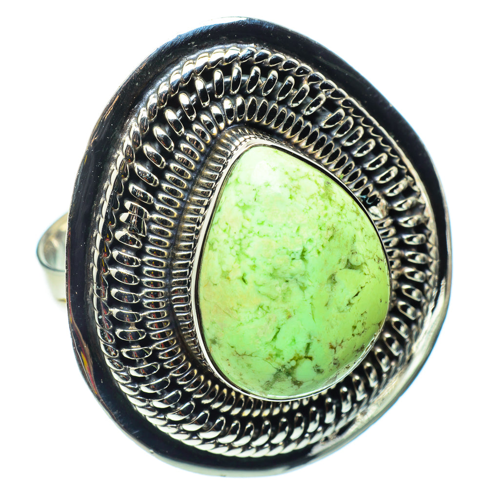 Lemon Chrysoprase Rings handcrafted by Anasilvercos - RING43350