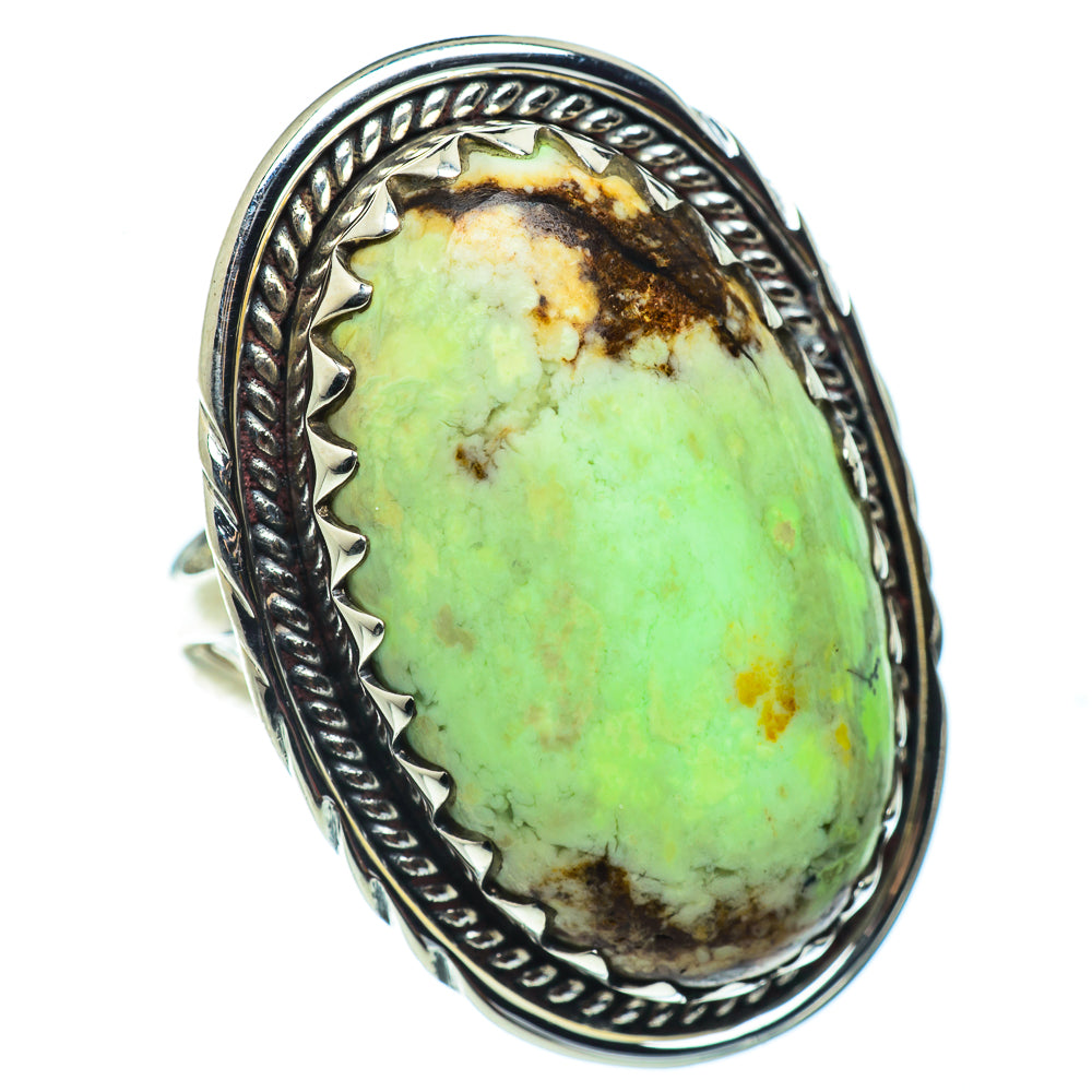 Lemon Chrysoprase Rings handcrafted by Anasilvercos - RING43394