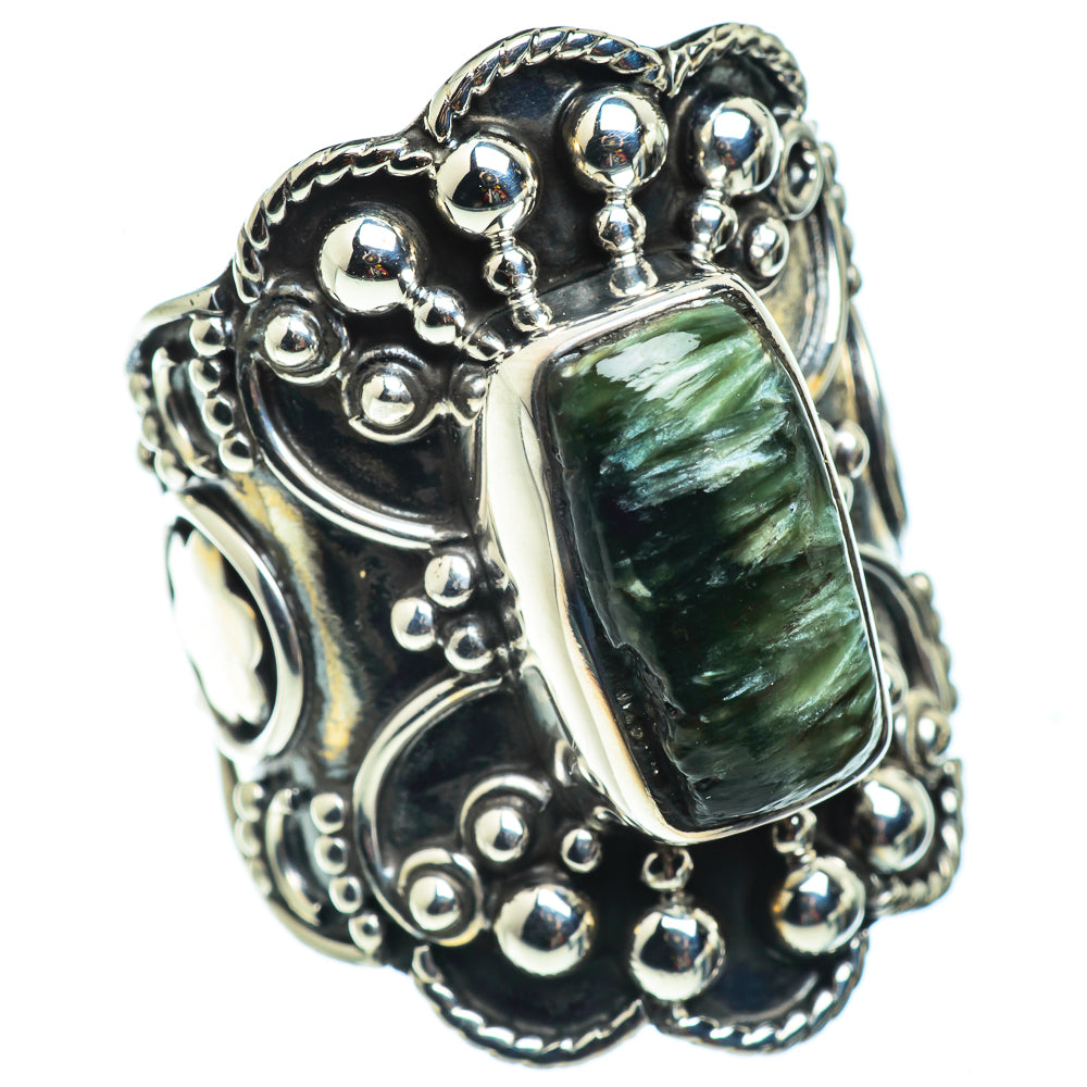 Seraphinite Rings handcrafted by Anasilvercos - RING43424