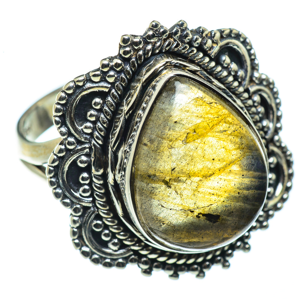 Labradorite Rings handcrafted by Anasilvercos - RING43523