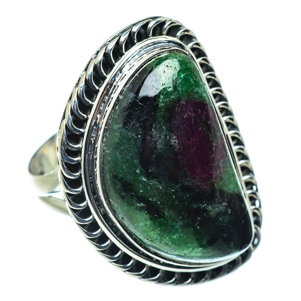 Ruby Zoisite Rings handcrafted by Anasilvercos - RING43526