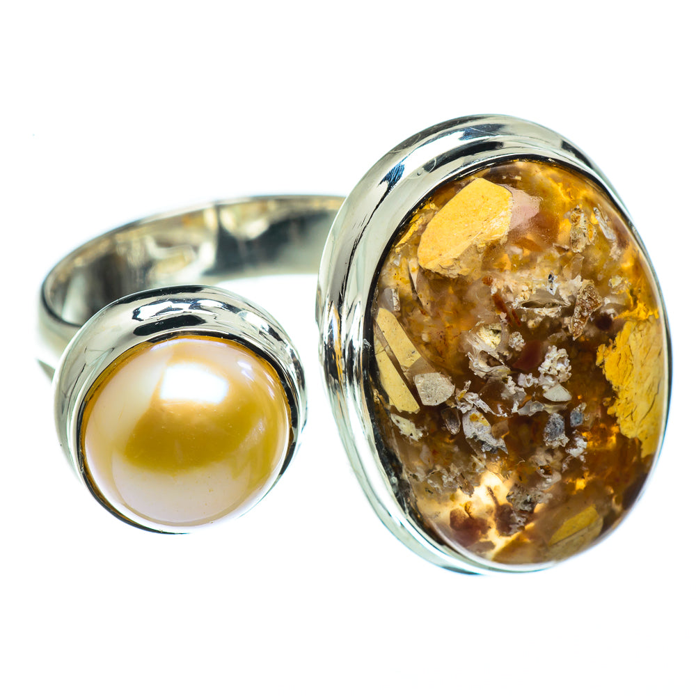 Brecciated Mookaite Rings handcrafted by Anasilvercos - RING43585