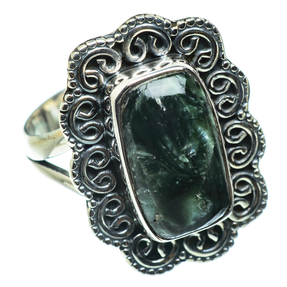 Seraphinite Rings handcrafted by Anasilvercos - RING43689