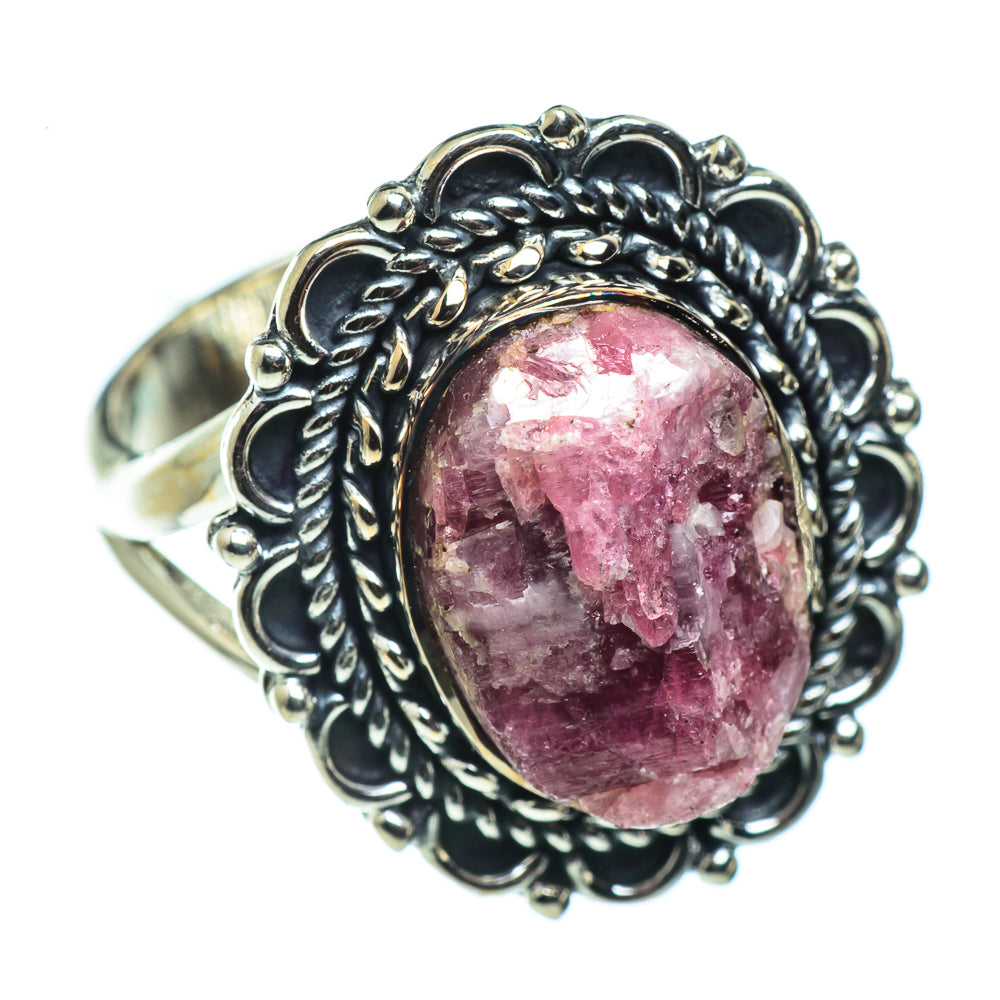 Pink Tourmaline In Quartz Rings handcrafted by Anasilvercos - RING43724