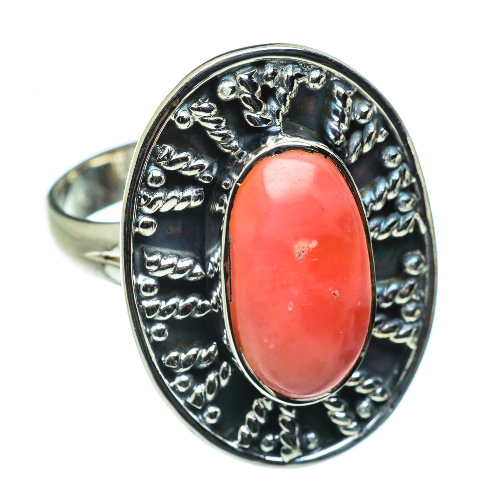Pink Opal Rings handcrafted by Anasilvercos - RING43749