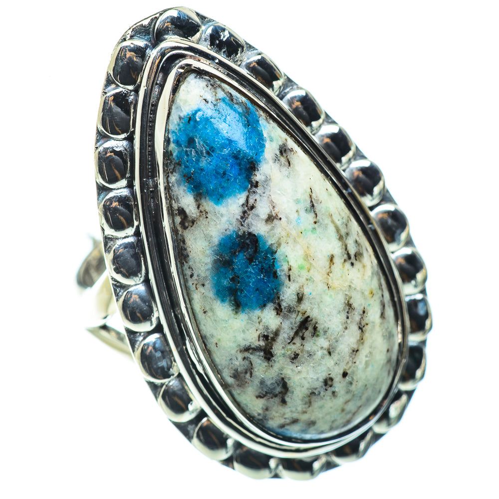 K2 Blue Azurite Rings handcrafted by Anasilvercos - RING43762