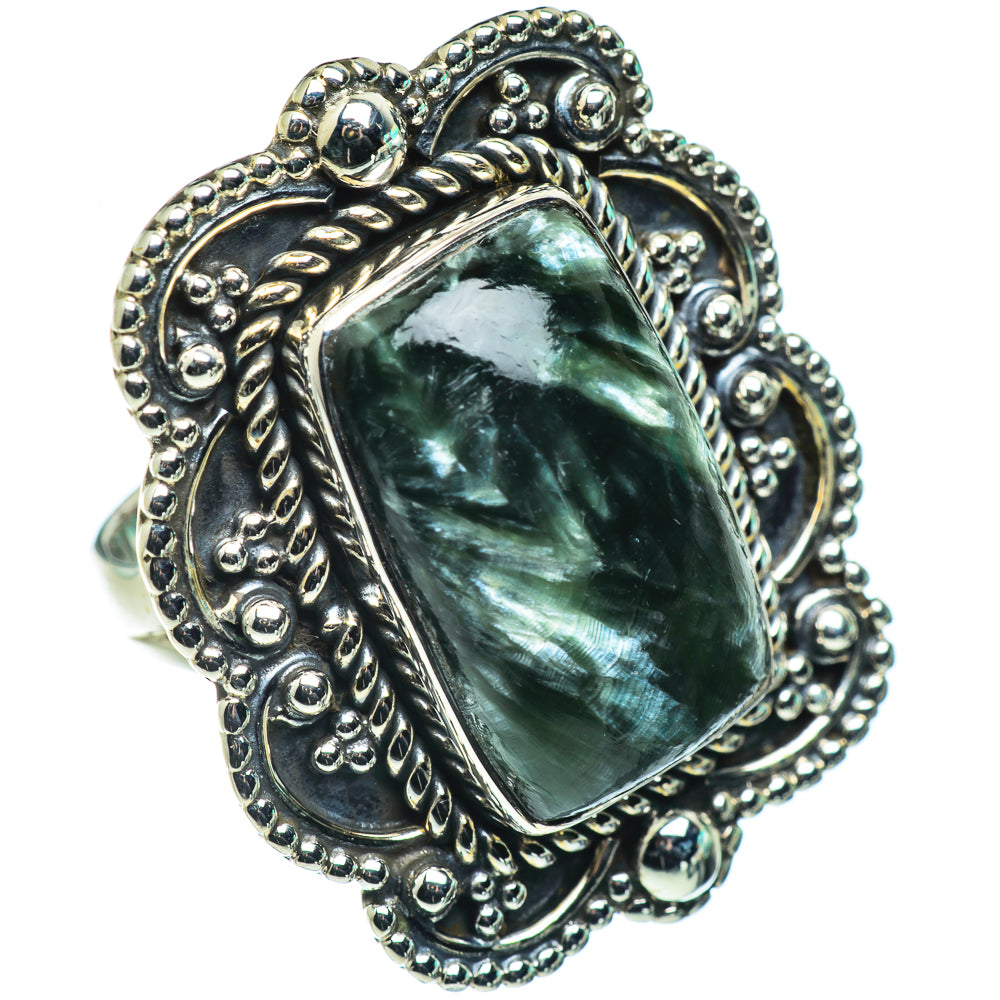 Seraphinite Rings handcrafted by Anasilvercos - RING43807