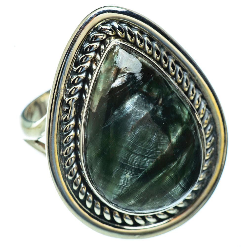 Seraphinite Rings handcrafted by Anasilvercos - RING43996