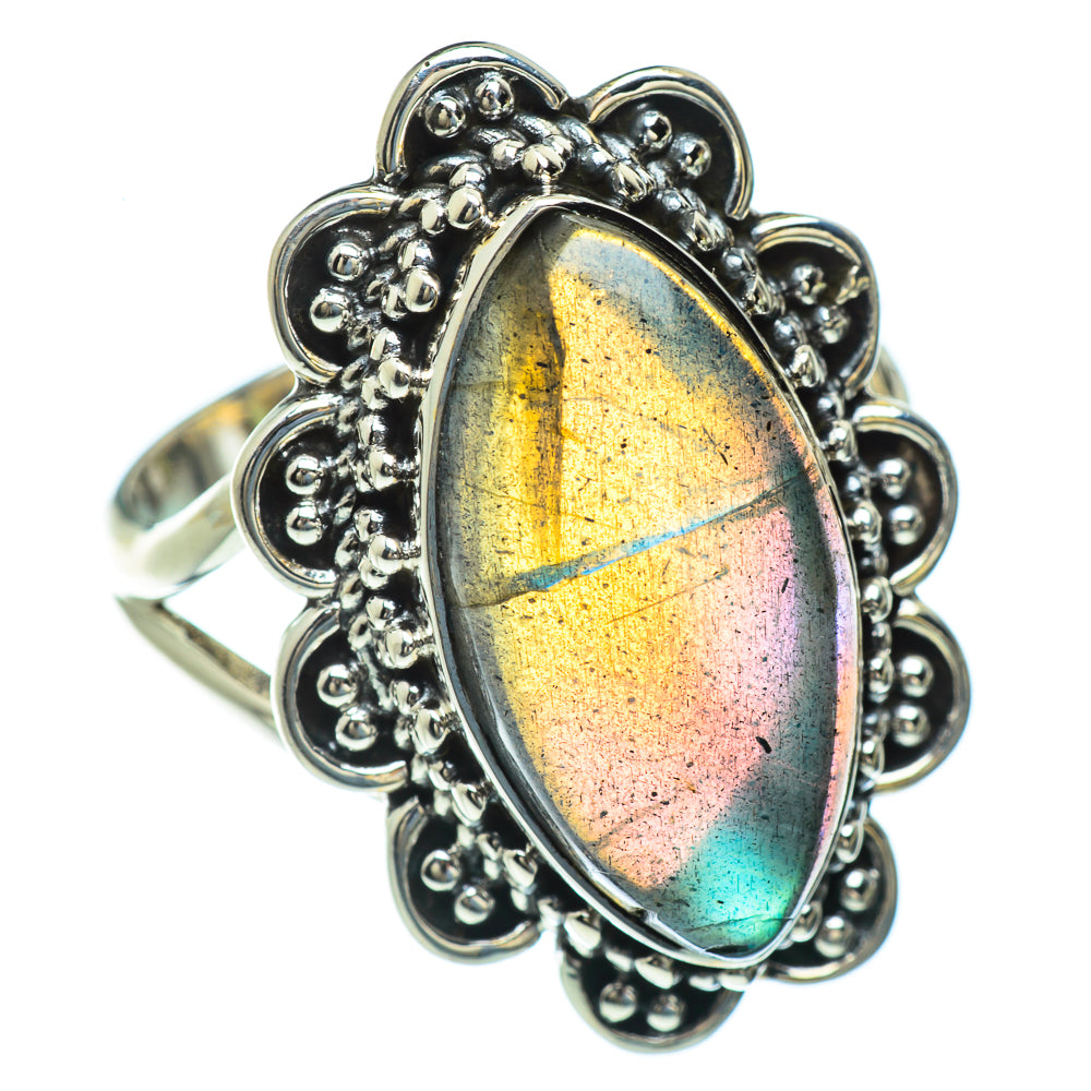 Labradorite Rings handcrafted by Anasilvercos - RING44015