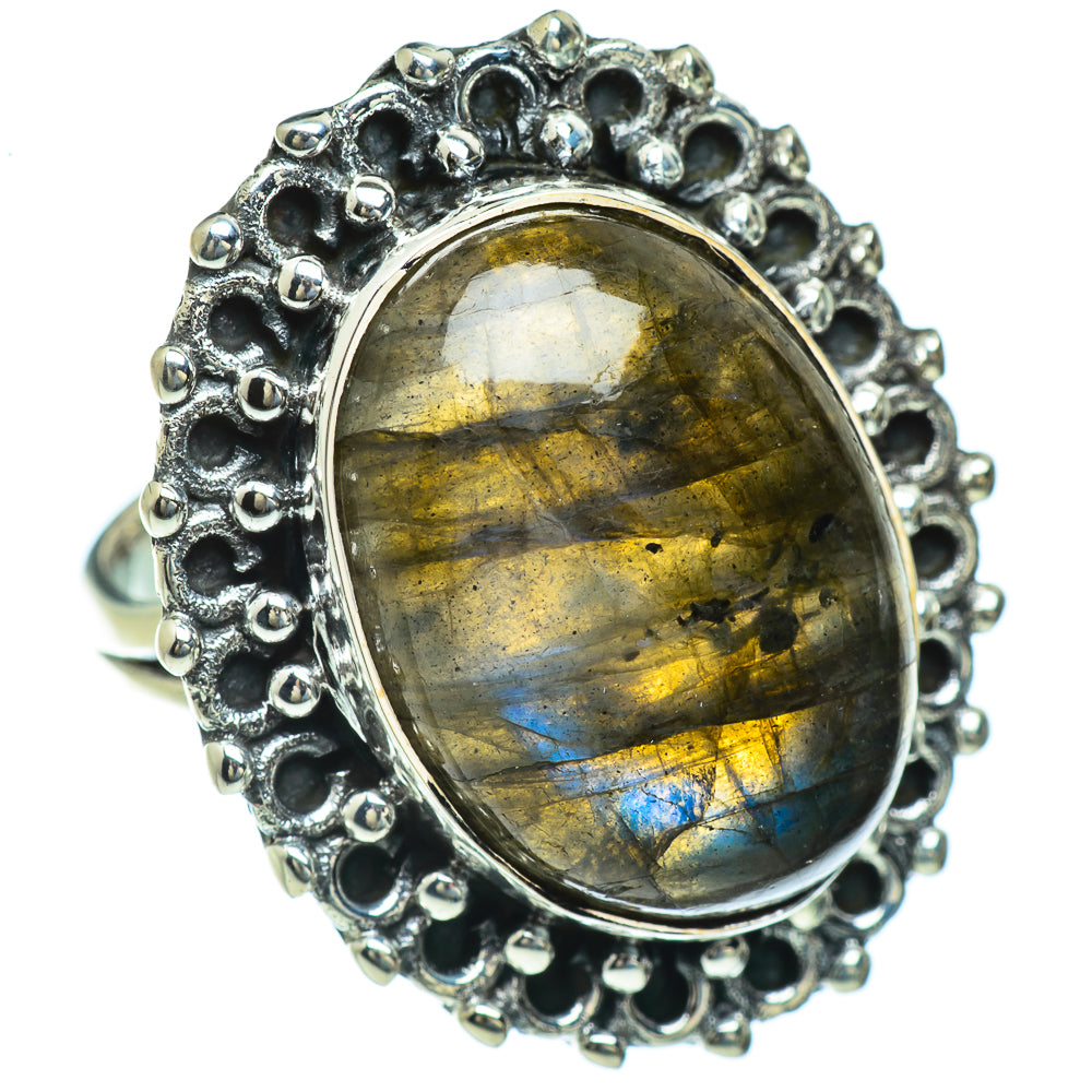 Labradorite Rings handcrafted by Anasilvercos - RING44035