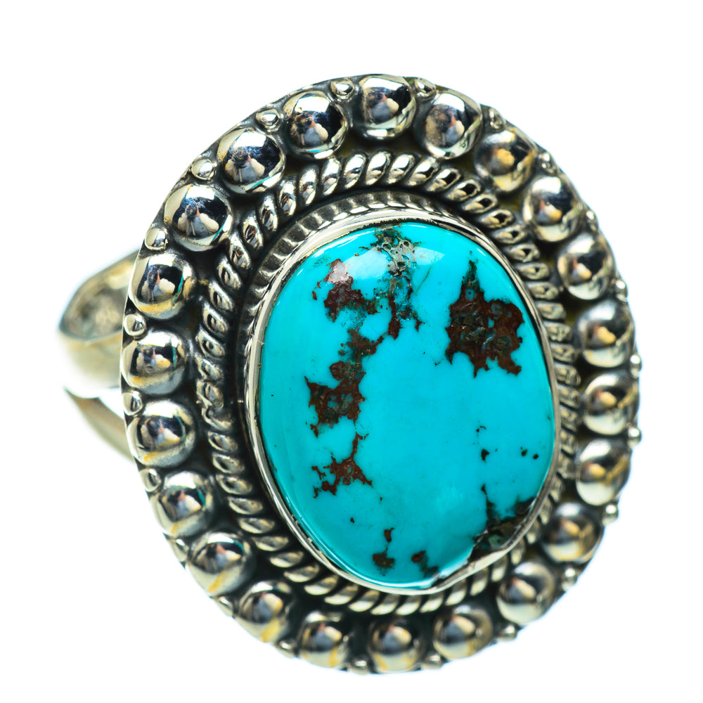 Tibetan Turquoise Rings handcrafted by Anasilvercos - RING44036