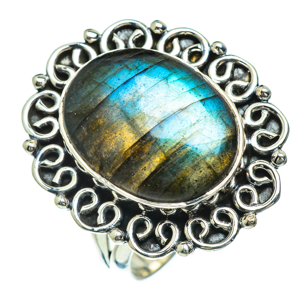 Labradorite Rings handcrafted by Anasilvercos - RING44092