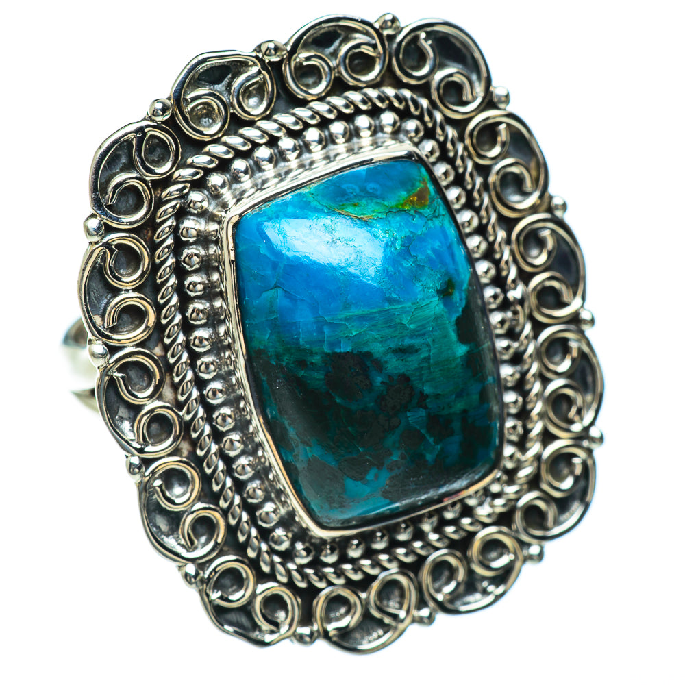 Chrysocolla Rings handcrafted by Anasilvercos - RING44117