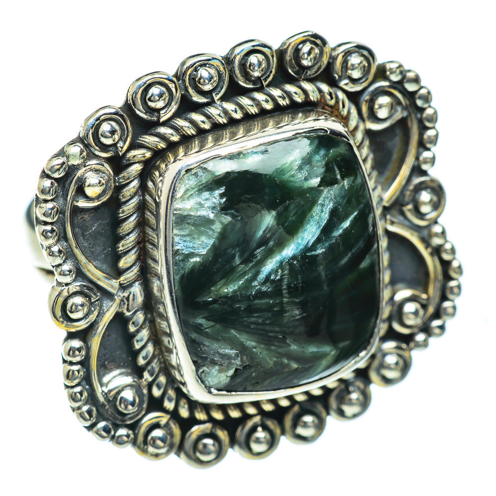 Seraphinite Rings handcrafted by Anasilvercos - RING44184