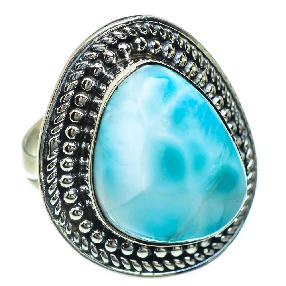 Larimar Rings handcrafted by Anasilvercos - RING44203
