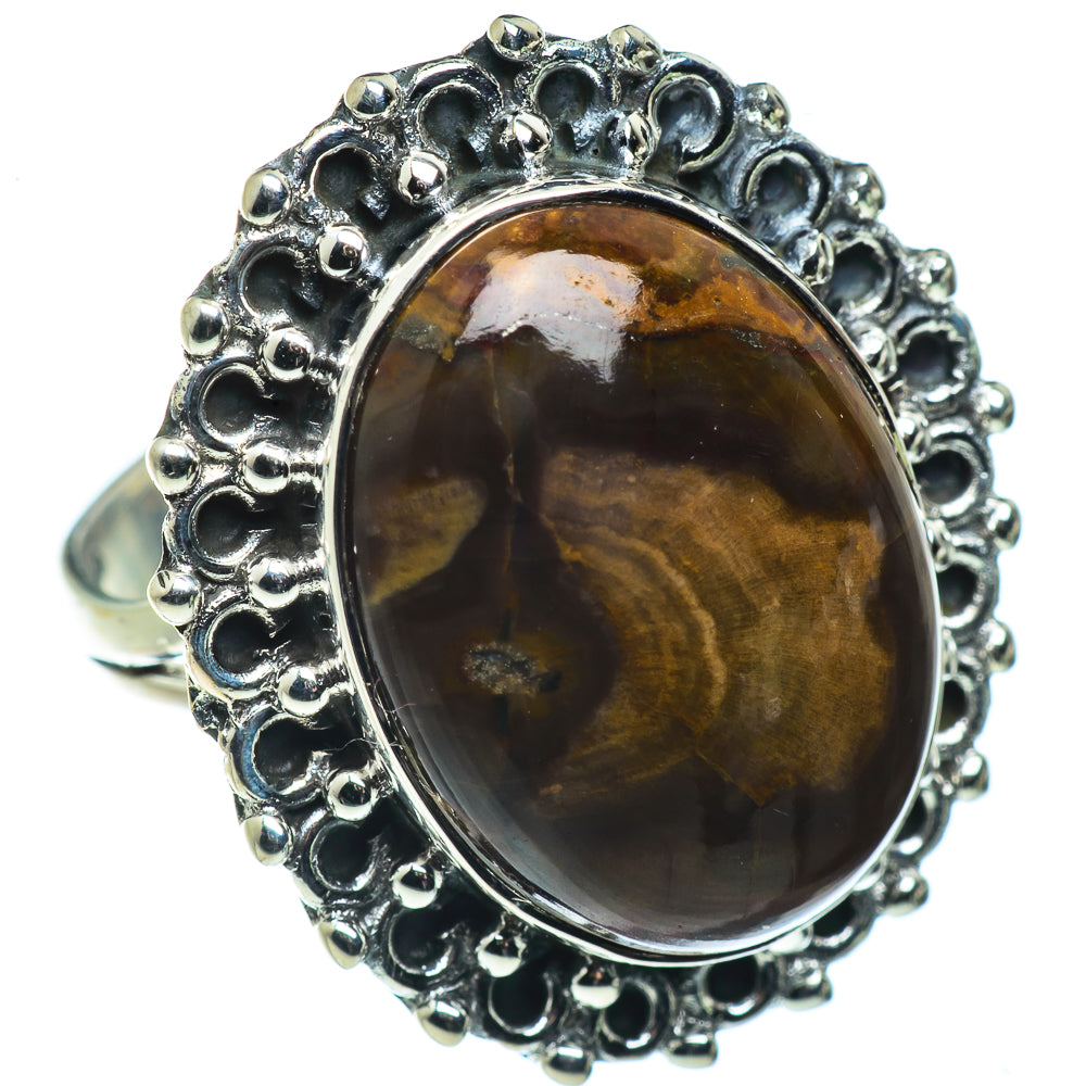 Petrified Wood Rings handcrafted by Anasilvercos - RING44298