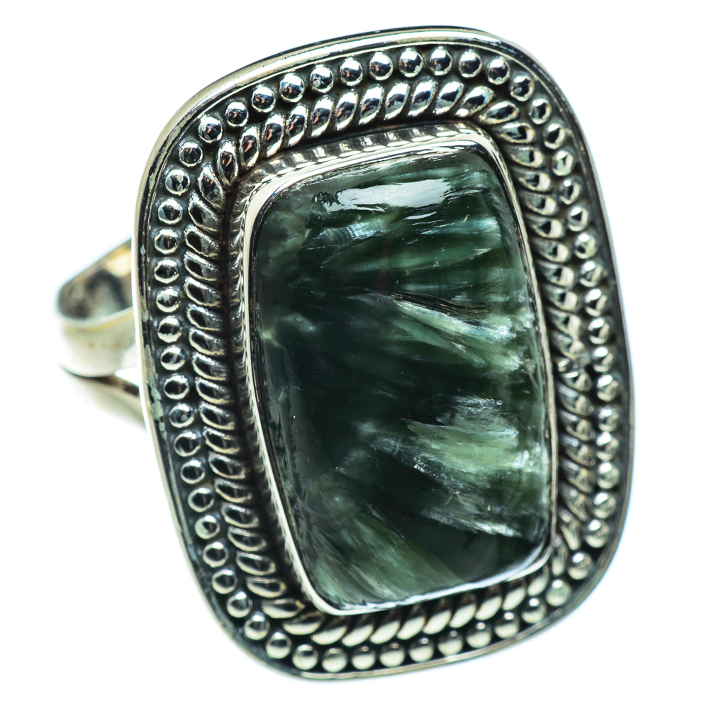 Seraphinite Rings handcrafted by Anasilvercos - RING44356