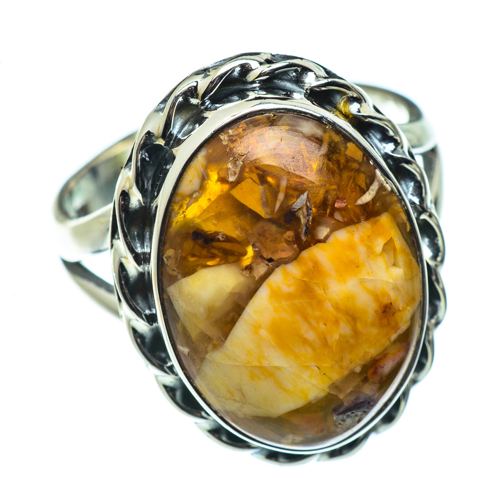 Brecciated Mookaite Rings handcrafted by Anasilvercos - RING44360