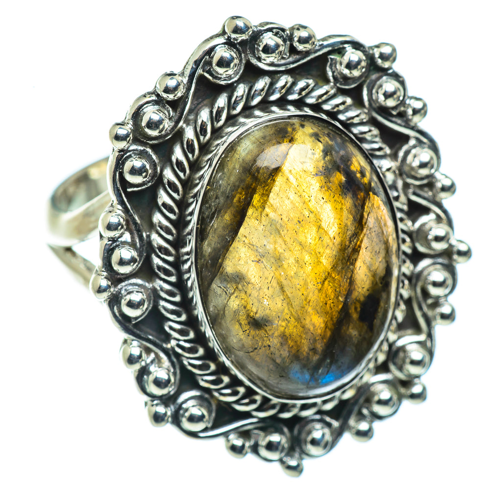 Labradorite Rings handcrafted by Anasilvercos - RING44409