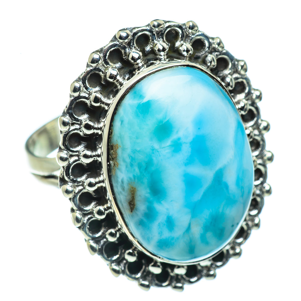 Larimar Rings handcrafted by Anasilvercos - RING44456