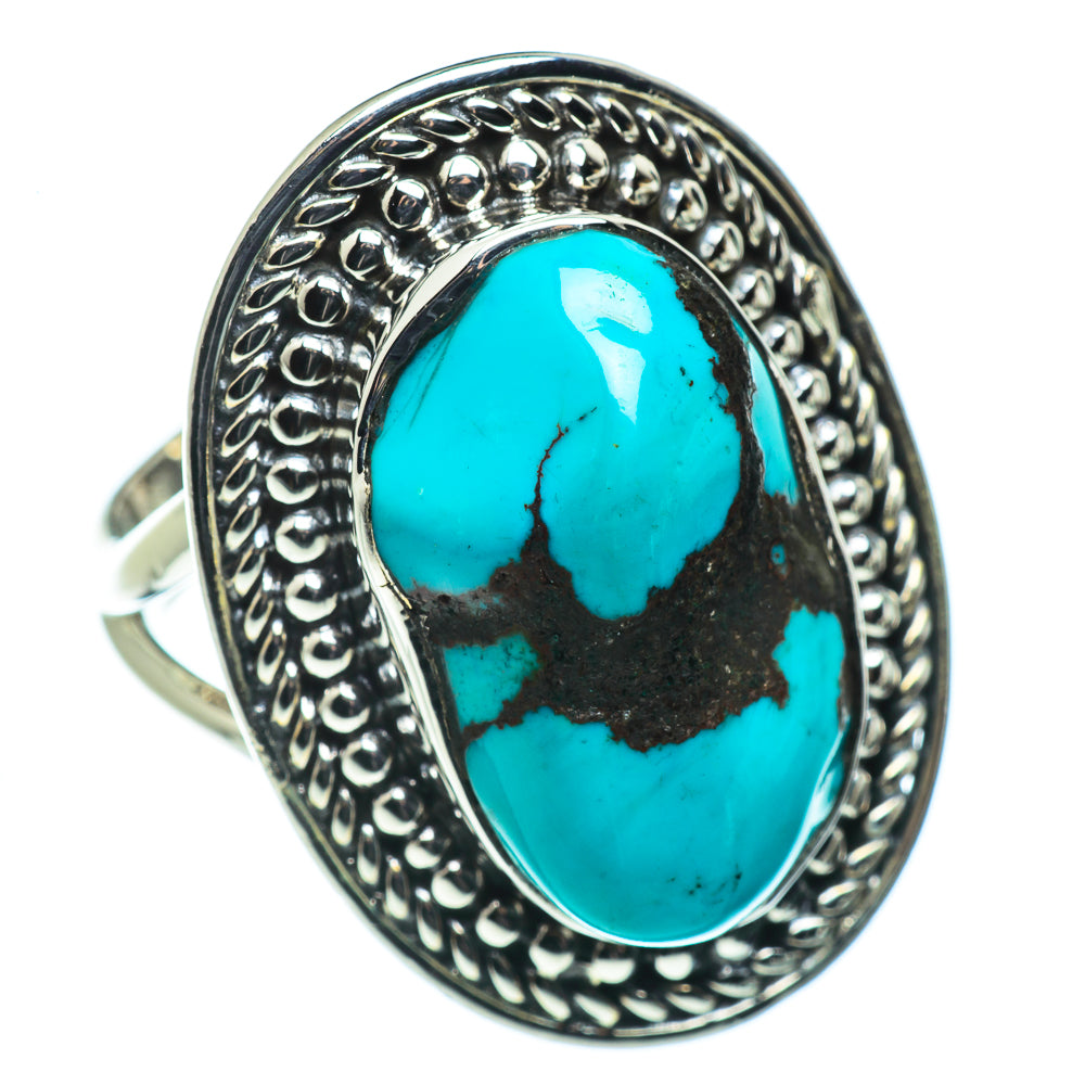 Tibetan Turquoise Rings handcrafted by Anasilvercos - RING44475
