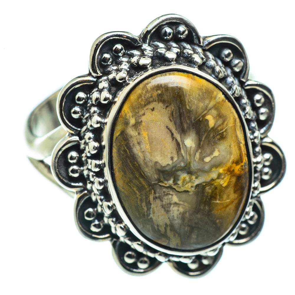 Scenic Dendritic Agate Rings handcrafted by Anasilvercos - RING44542