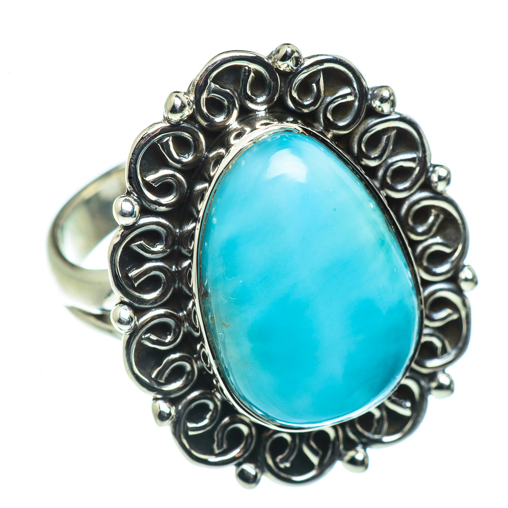 Larimar Rings handcrafted by Anasilvercos - RING44553