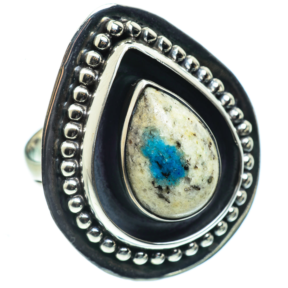K2 Blue Azurite Rings handcrafted by Anasilvercos - RING44593