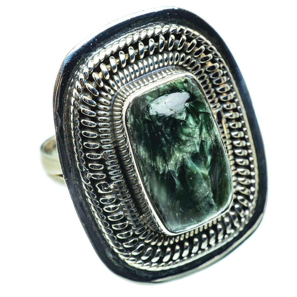 Seraphinite Rings handcrafted by Anasilvercos - RING44609