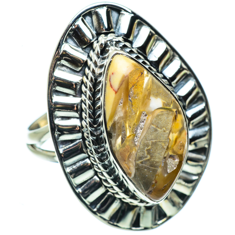Brecciated Mookaite Rings handcrafted by Anasilvercos - RING44623 - Photo 2