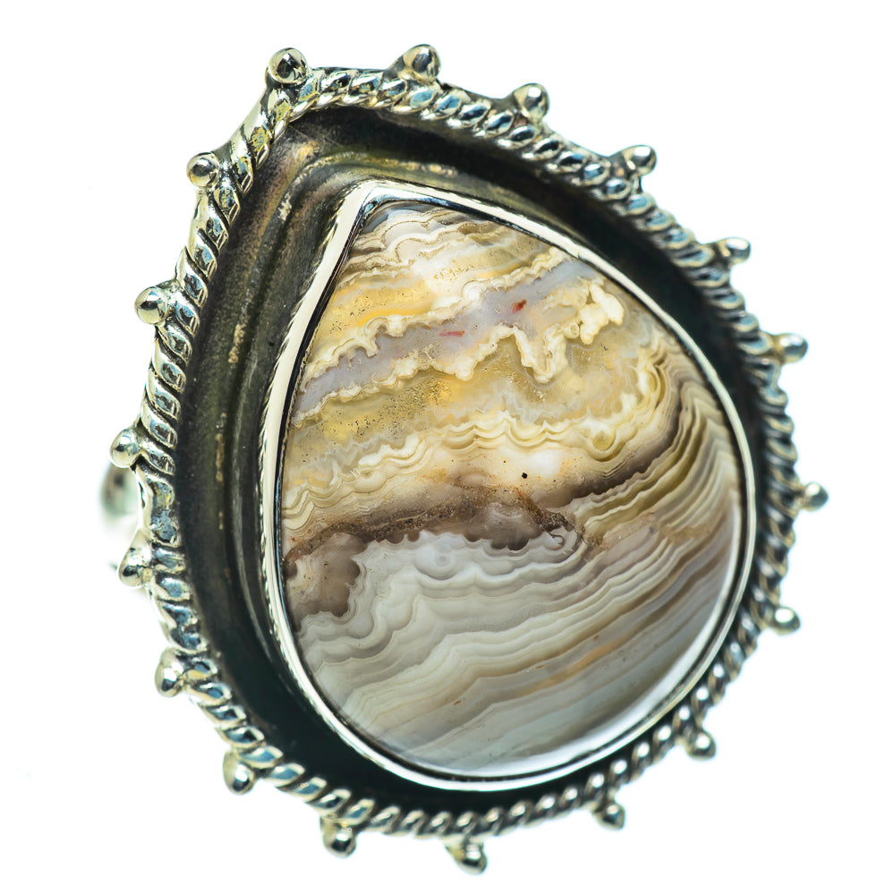 Laguna Lace Agate Rings handcrafted by Anasilvercos - RING44635