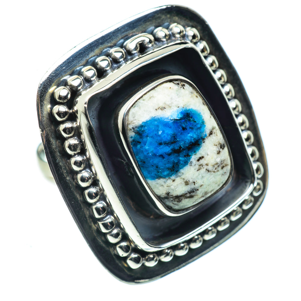 K2 Blue Azurite Rings handcrafted by Anasilvercos - RING44667