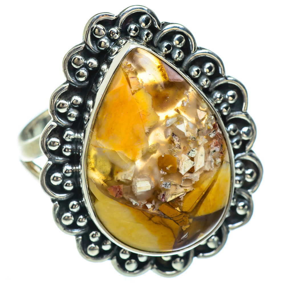 Brecciated Mookaite Rings handcrafted by Anasilvercos - RING44699