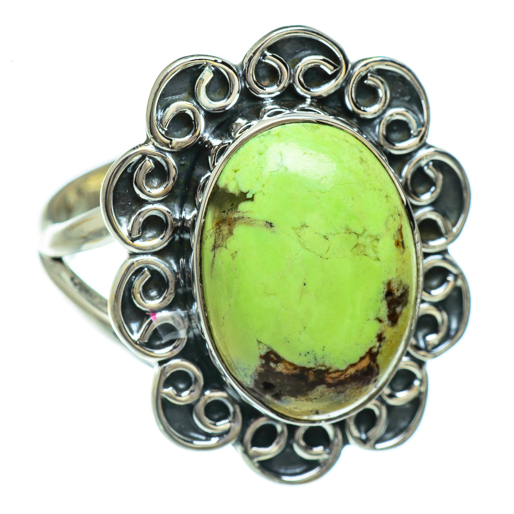 Lemon Chrysoprase Rings handcrafted by Anasilvercos - RING44715