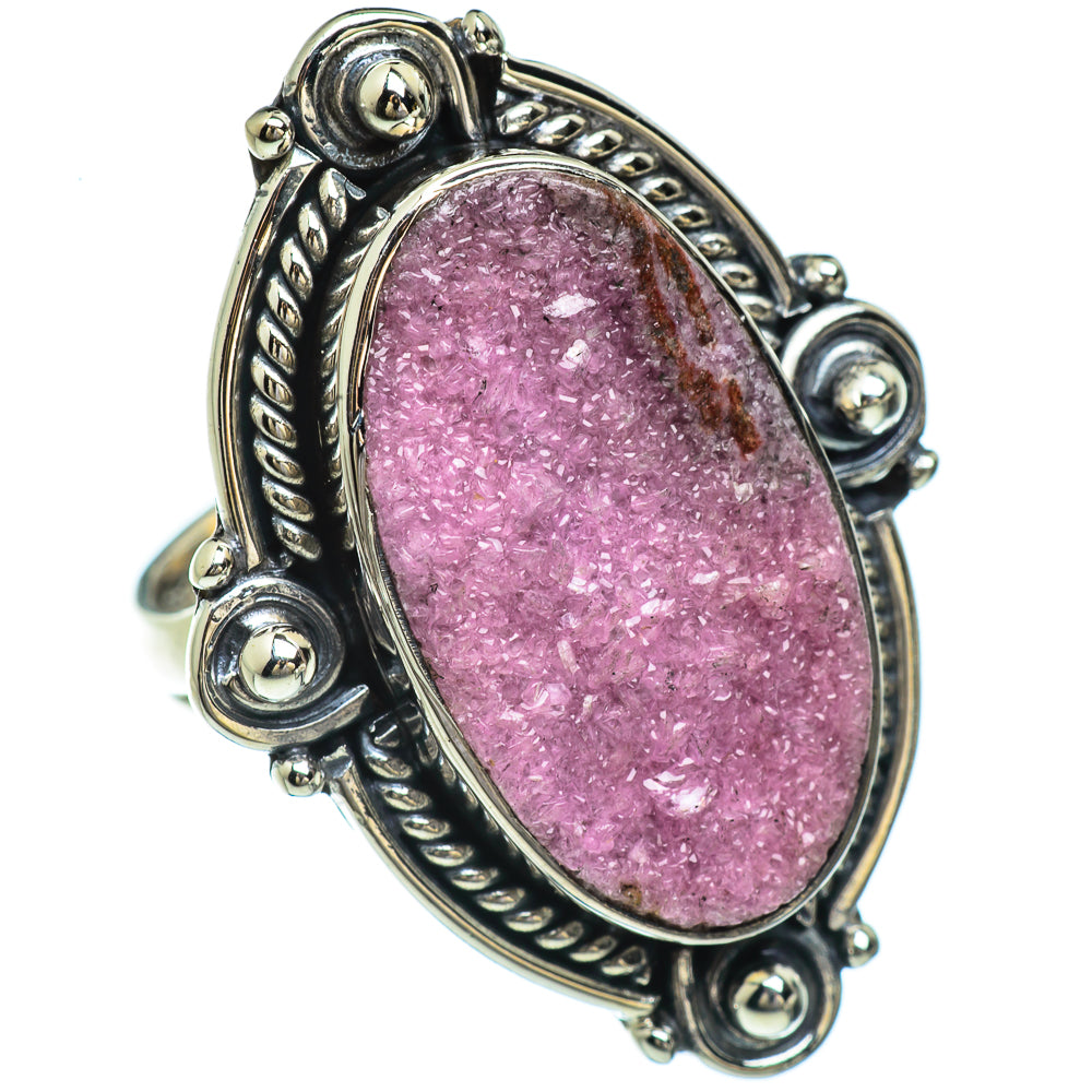 Cobalto Calcite Druzy Rings handcrafted by Anasilvercos - RING44782