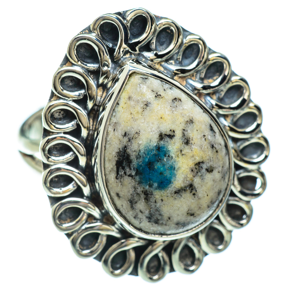 K2 Blue Azurite Rings handcrafted by Anasilvercos - RING44793