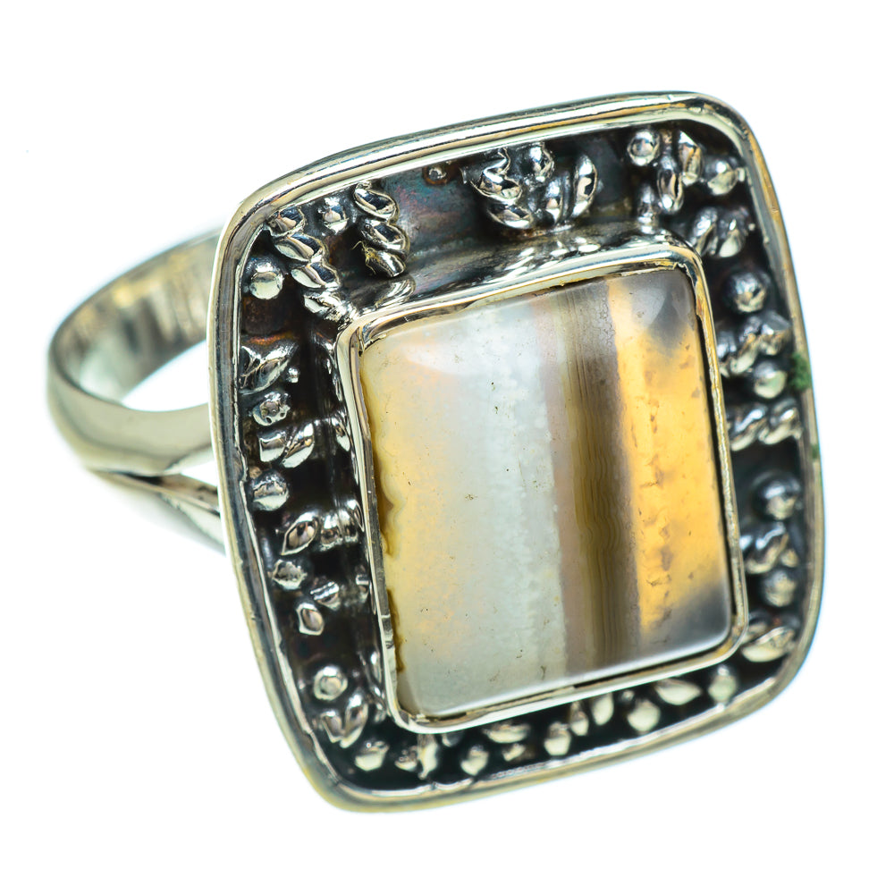 Botswana Agate Rings handcrafted by Anasilvercos - RING44816
