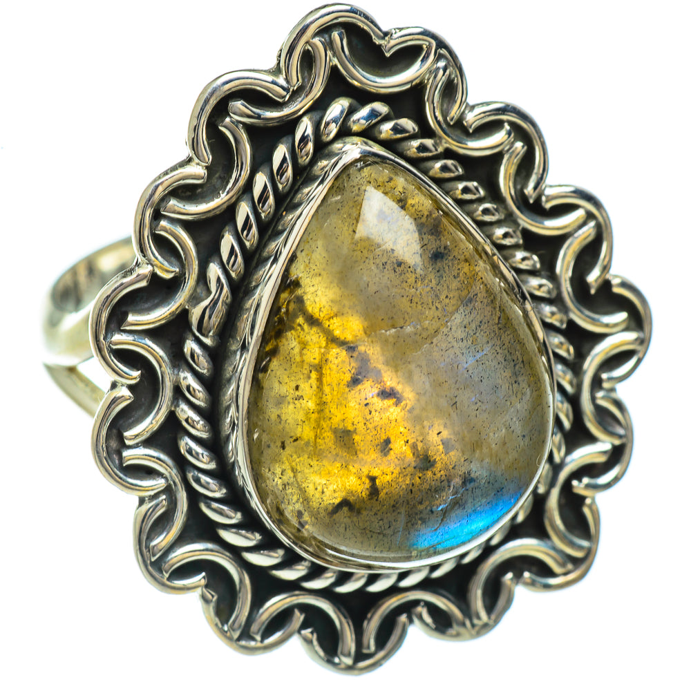 Labradorite Rings handcrafted by Anasilvercos - RING44825