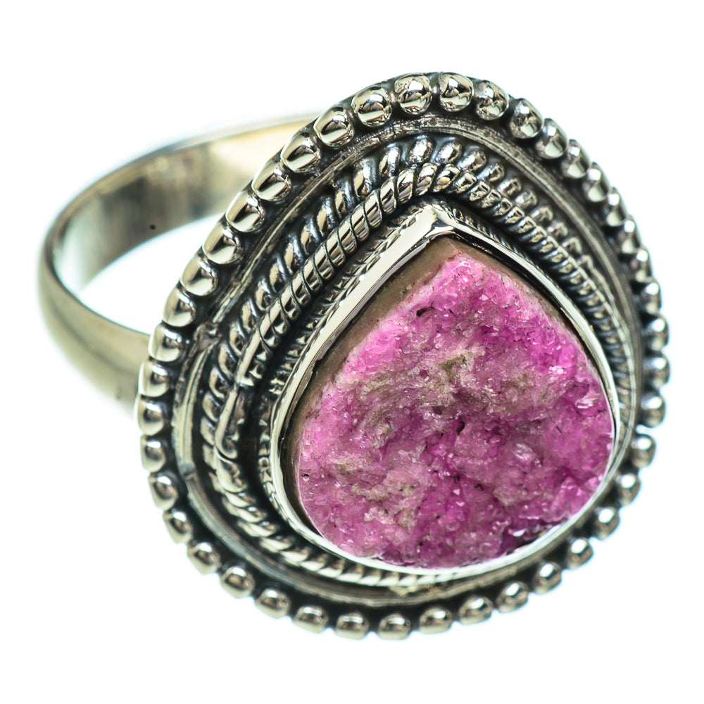 Cobalto Calcite Druzy Rings handcrafted by Anasilvercos - RING44834