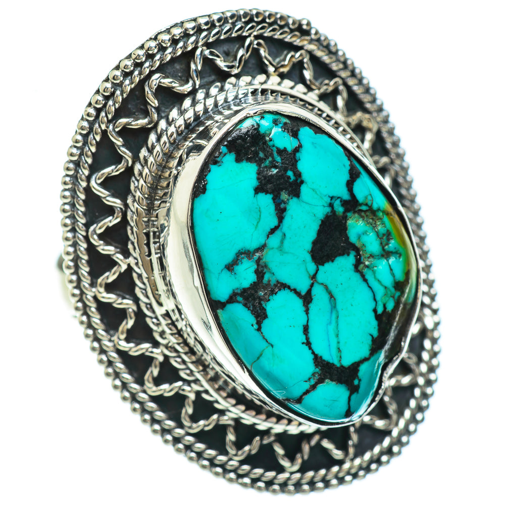 Tibetan Turquoise Rings handcrafted by Anasilvercos - RING44961