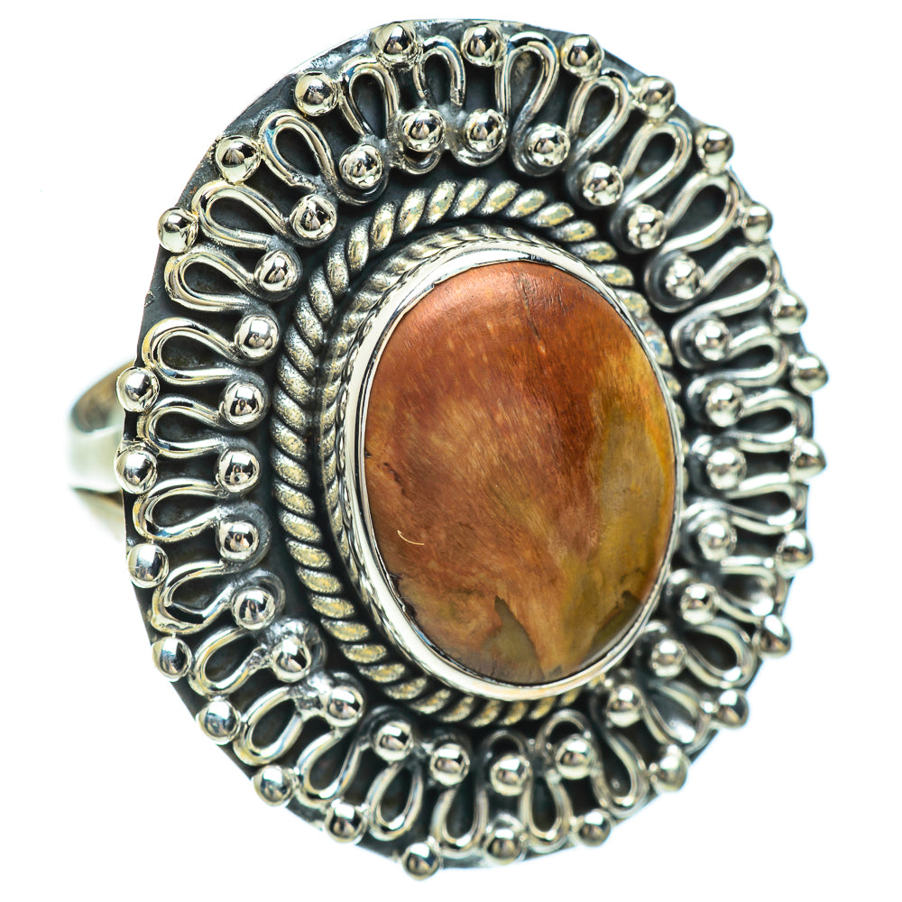 Petrified Wood Rings handcrafted by Anasilvercos - RING44967