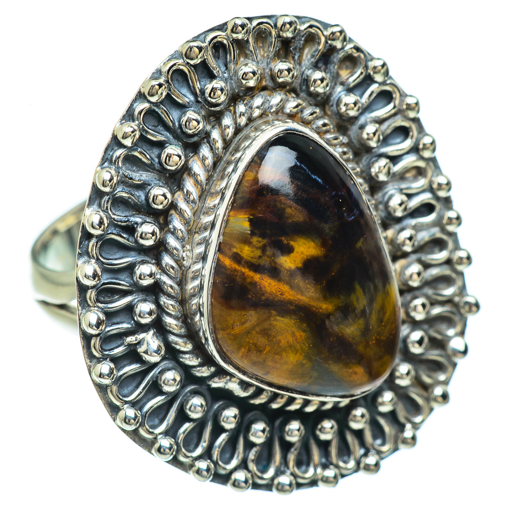 Golden Pietersite Rings handcrafted by Anasilvercos - RING44969 - Photo 2