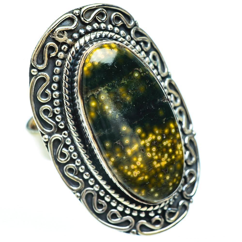 Ocean Jasper Rings handcrafted by Anasilvercos - RING45072