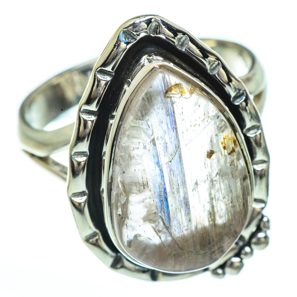Rainbow Moonstone Rings handcrafted by Anasilvercos - RING45139