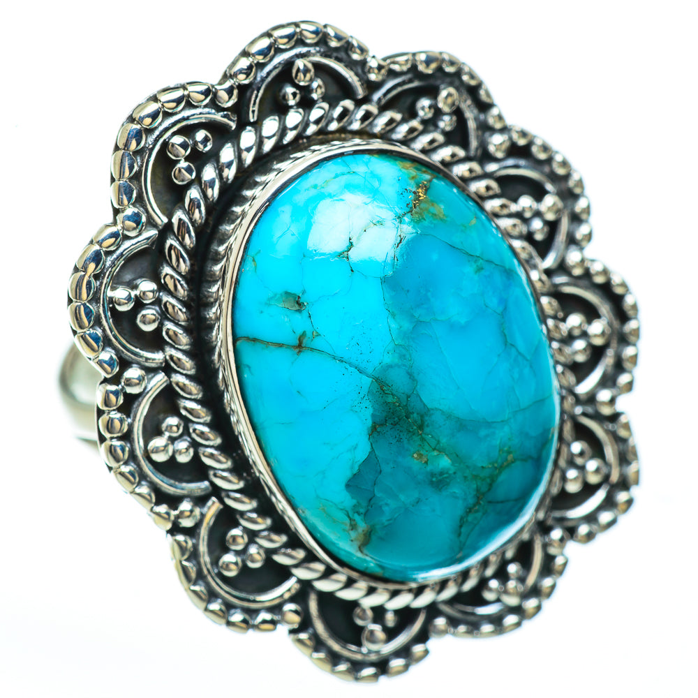 Arizona Turquoise Rings handcrafted by Anasilvercos - RING45146