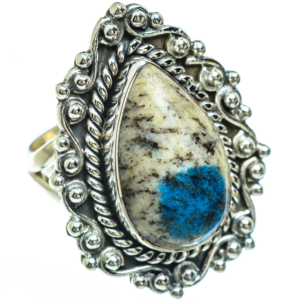 K2 Blue Azurite Rings handcrafted by Anasilvercos - RING45148
