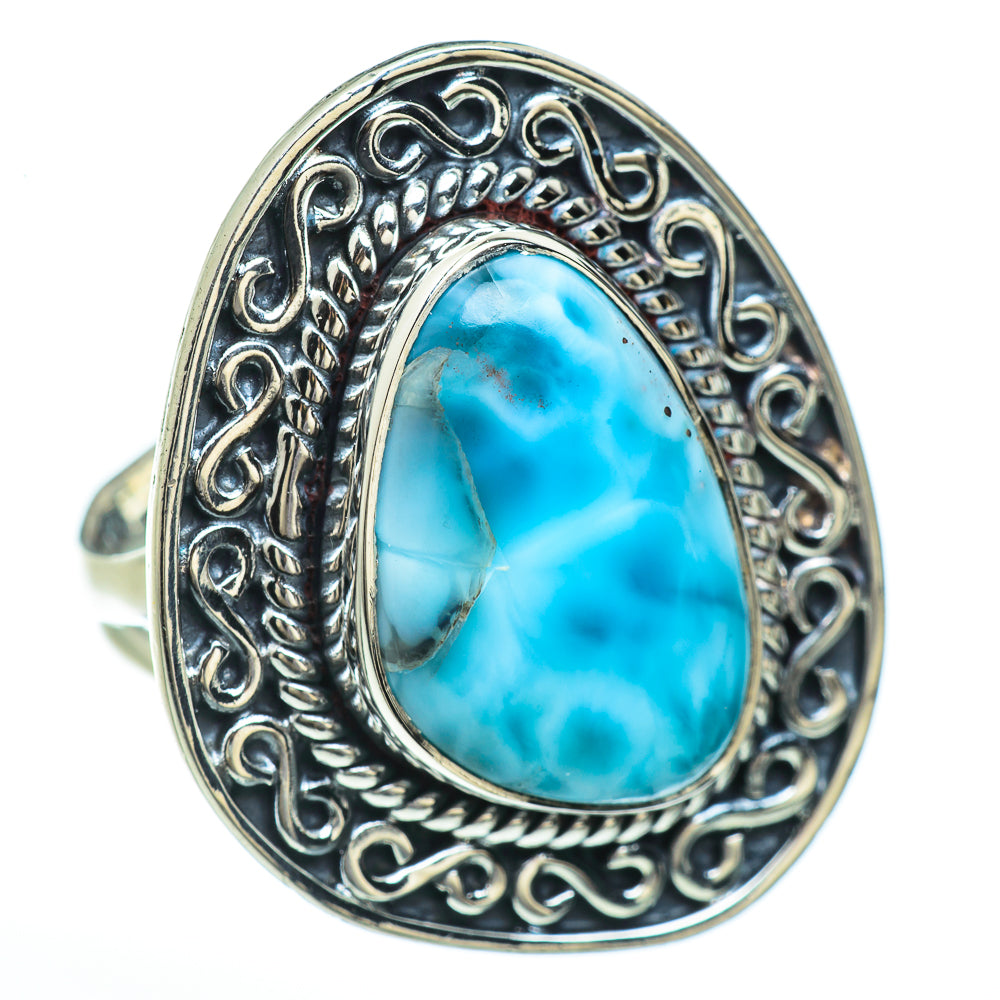 Larimar Rings handcrafted by Anasilvercos - RING45176